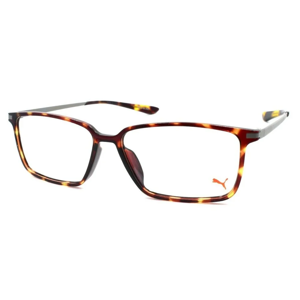 PUMA PU0114O 002 Eyeglasses Frames 55-14-145 Havana / Silver